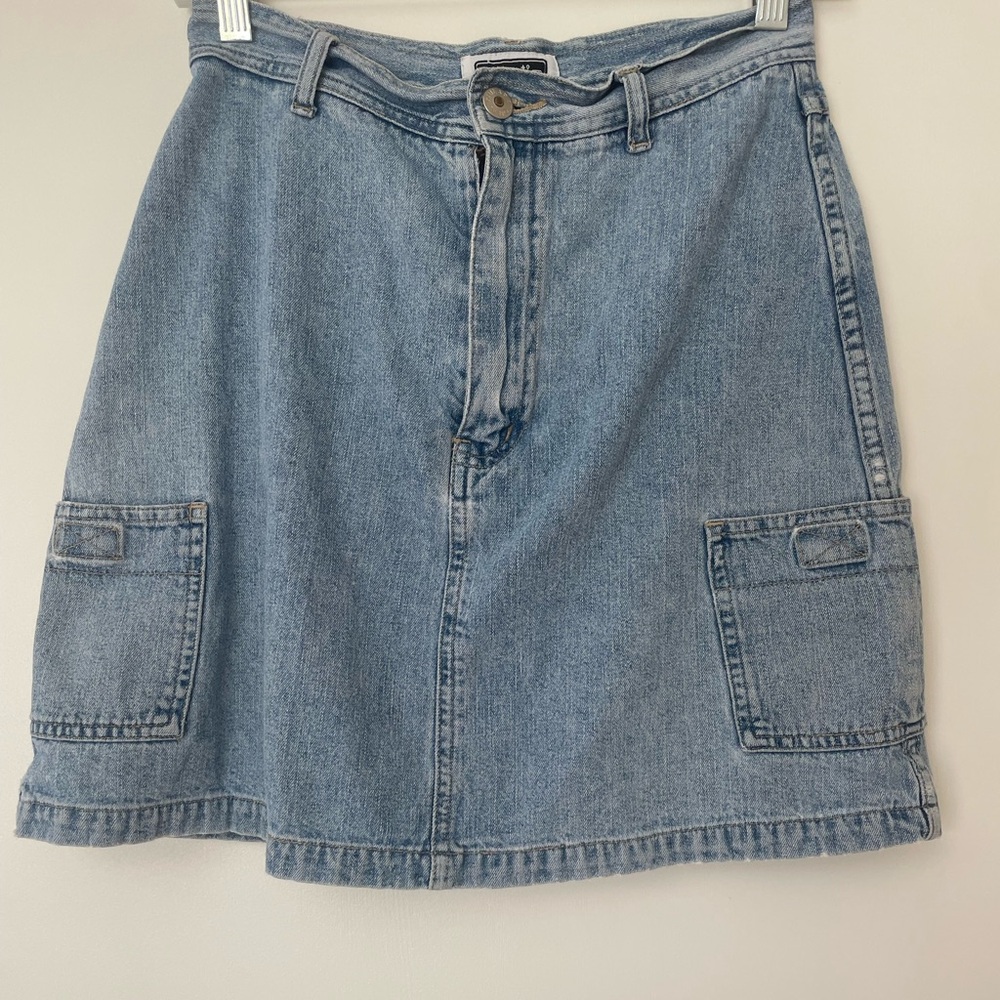 Xhilaration Light Blue Denim Cargo Mini Skirt